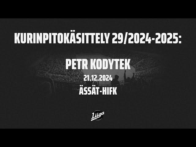 HIFK:n Petr Kodytekille seitsemän ottelun pelikielto.