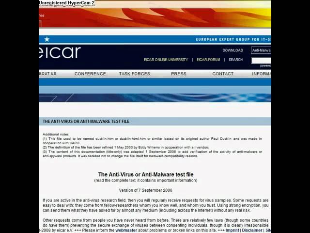 The website you can test your antivirus
