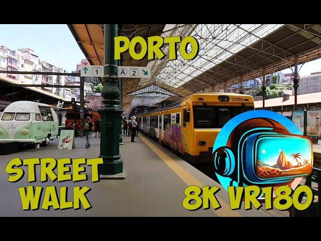 10 Porto Portugal exploring the Porto São Bento train station and platforms 8K 4K VR180 3D Travel