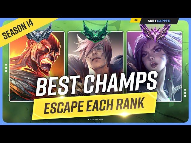 The 5 BEST CHAMPIONS to Climb for EVERY RANK! - League of Legends - Season 14