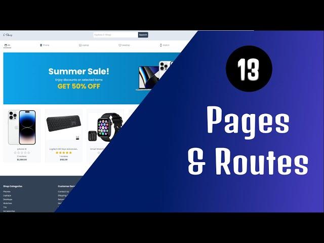 Next13 Fullstack E-Commerce  - 13 Creating Pages and Routes | React.js & Typescript 