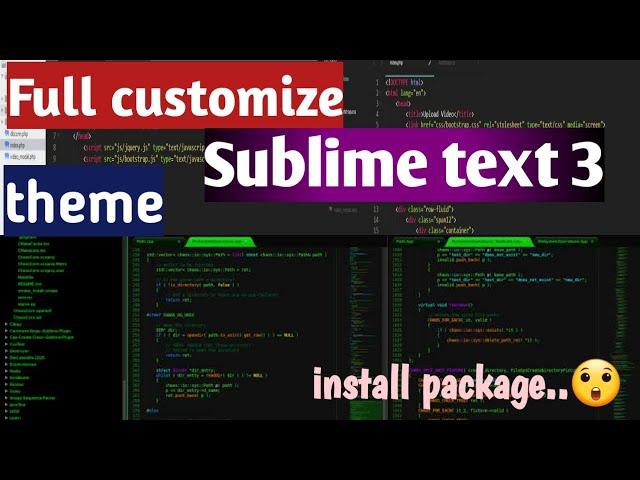 How to customize sublime text 3 | Customize Theme, Font & background color | install sublime text 3