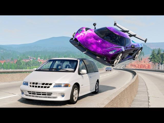 High Speed Traffic Car Crashes #199 - BeamNG Drive | CrashBoomPunk