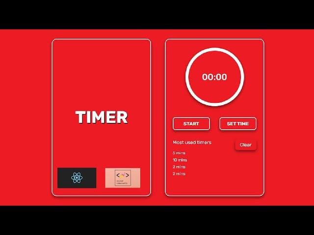 Timer Countdown App ⏰ With ReactJs & Styled Components | Mobile First