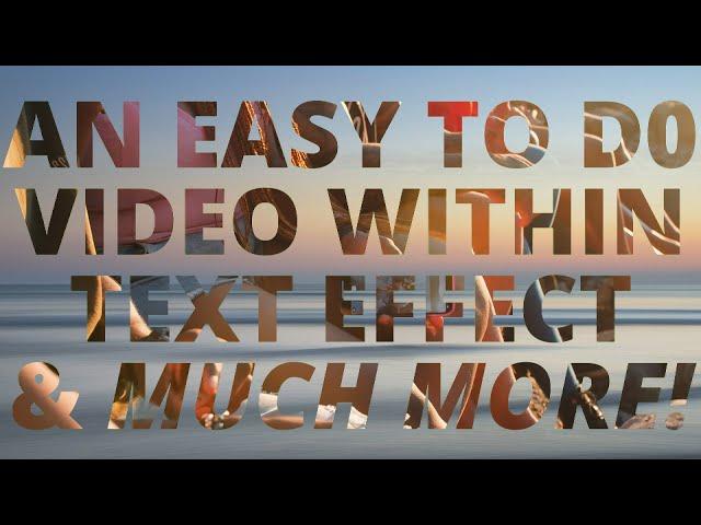 An easy way to create a video within text effect - Hitfilm Express & Canva