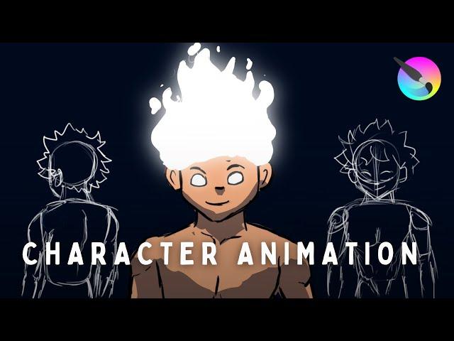 My first Character animation made on #krita