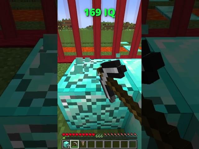 How To Escape Minecraft Traps At Every IQ -169 IQ VS 169 IQ #shorts