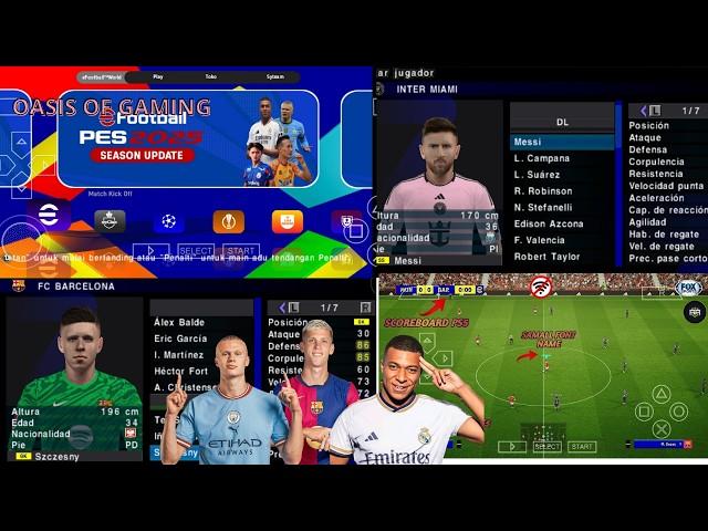 eFootball PES 2025 PPSSPP OFFLINE NEW TRANSFERS CAMERA PS5