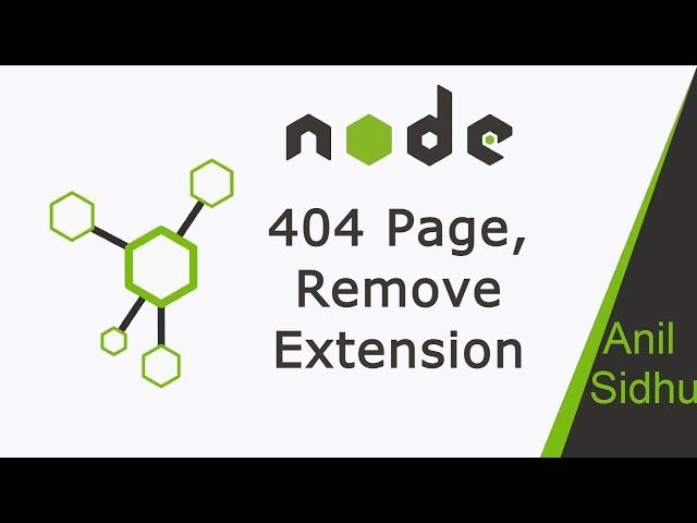 Node JS tutorial # 22 Remove extension from URL and 404 Page