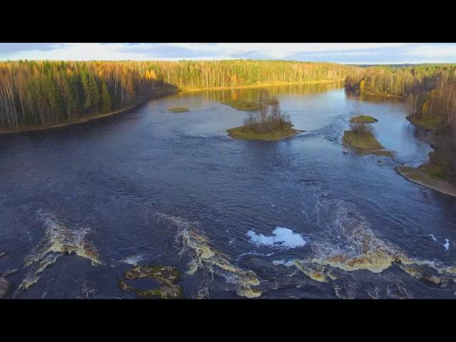 Карелия. Полет к порогу Большой Толли.