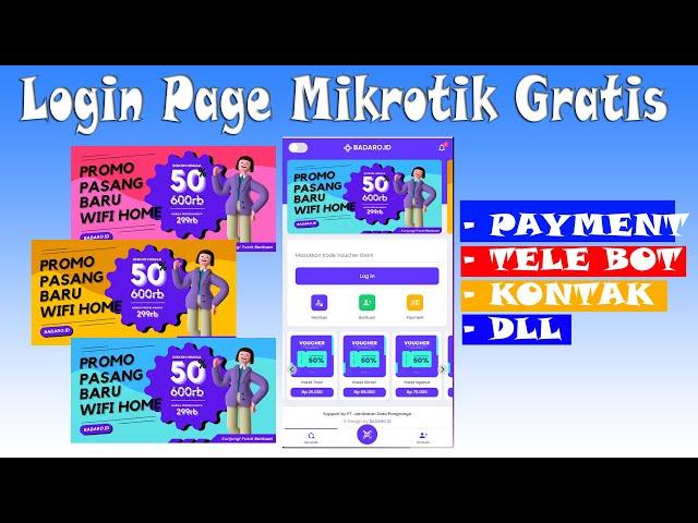 login page hotspot mikrotik - design By Badaro.id