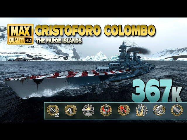 Battleship Cristoforo Colombo with a nice turnaround - World of Warships