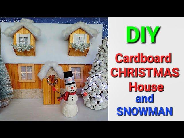 CASA NATALIZIA di Cartone  Fai Da Te️DIY Cardboard Christmas House