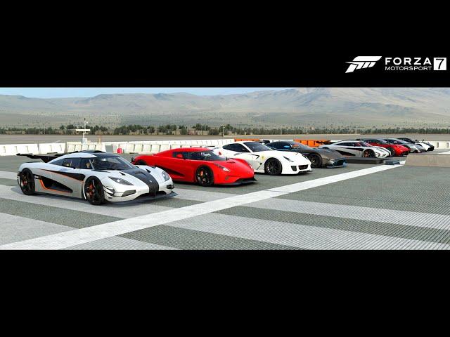 Top 24 World's Fastest Hypercars Drag Race - Forza Motorsport 7