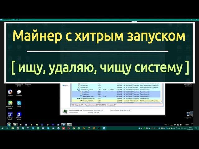 Вирус - майнер с хитрым запуском. Ищу, удаляю, разбираюсь.