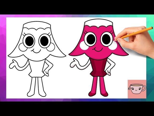 How To Draw Brightney from Dandy's World | Easy Drawing Tutorial