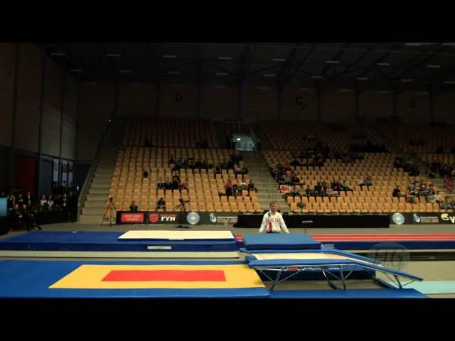 ZHIGALOVA Ekaterina (RUS) - 2015 Trampoline Worlds - Qualification Double Mini Routine 1