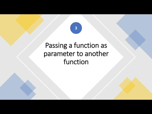 5. Functions are first class objects | Functions in Python | Python Lectures  |