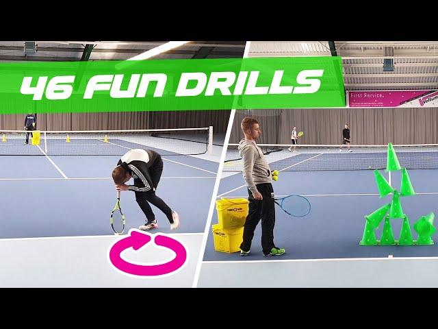 46 Tennis Games For Your Tennis Fun Lesson - Tennis Drills - Tennis Game Examples / ENGLISH VERSION