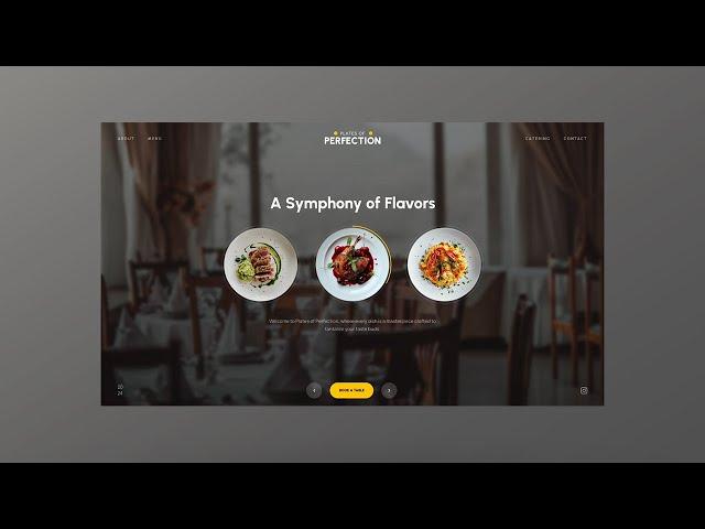 Modern Restaurant Slider Design for WordPress