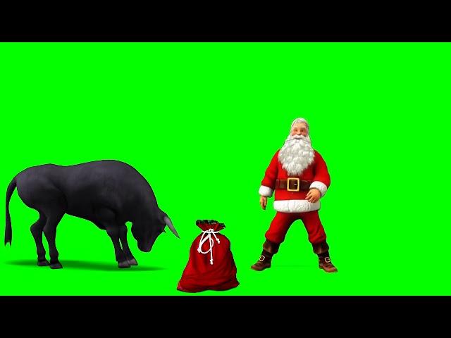 ФУТАЖ ДЕД МОРОЗ И БЫК 2021 ФУТАЖИ ХРОМАКЕЙ На Зелёном Фоне GREEN SCREEN HAPPY NEW YEAR Kino Tronn