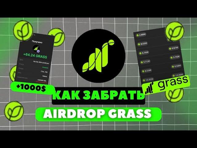 GRASS AIRDROP 2 СЕЗОН - ЗАРАБАТЫВАЕМ 7$ В ДЕНЬ С АККАУНТА | КАК ФАРМИТЬ В 20 РАЗ  | БОТ АВТОФАРМ