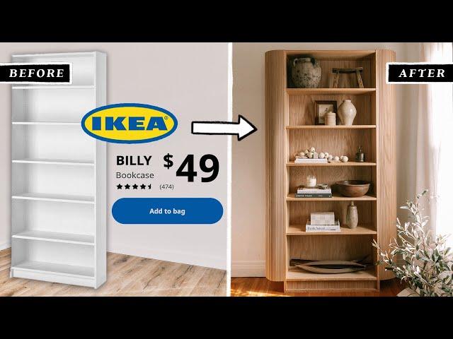 DIY Ikea Billy Bookcase Hack  Recreating My Architectural Digest Furniture Flip