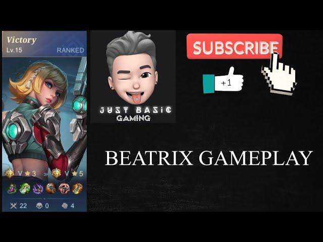 Beatrix Mobile legends gameplay 22 kill 0 deaths solo ranked mode