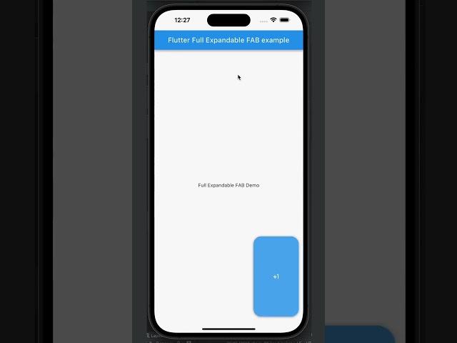 Flutter Preview: Animated floating action button with expanded model