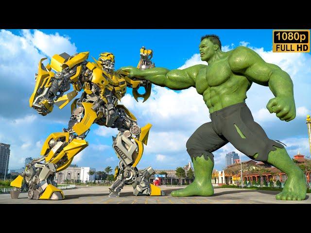 Transformers Dark of The Moon - Bumblebee vs Hulk Cartoon Final Scene | Paramount Pictures [HD]