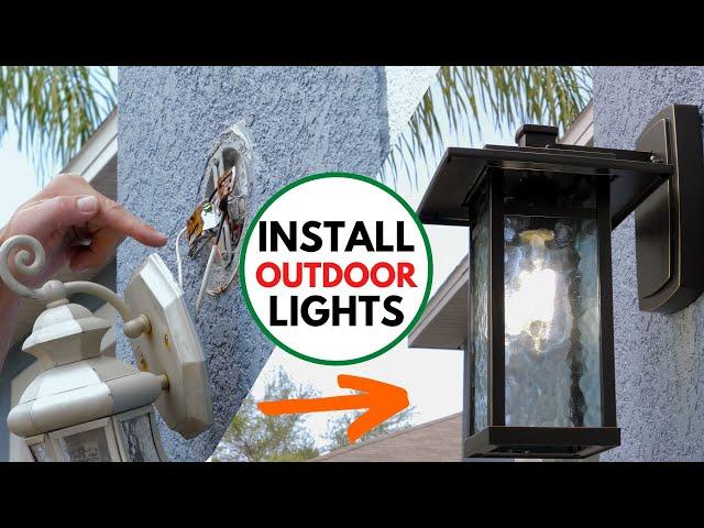 How to Install Outdoor Light Fixtures | Replace Garage Lights