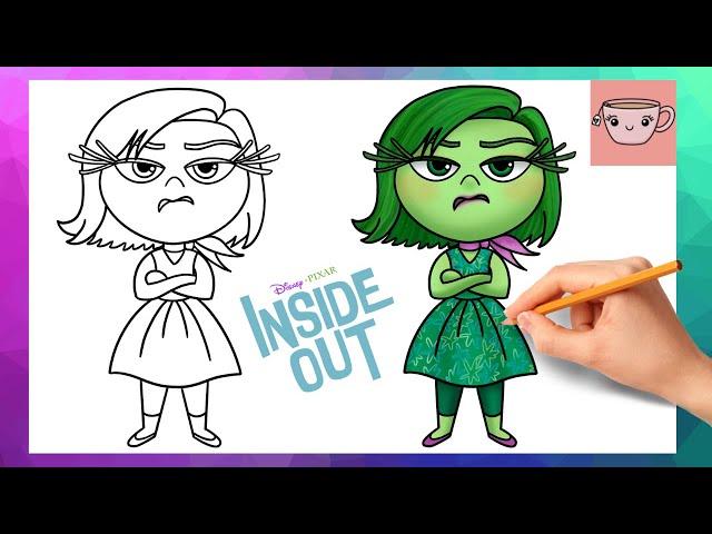 How To Draw Disgust from Inside Out | Disney Pixar | Cute Easy Step By Step Drawing Tutorial