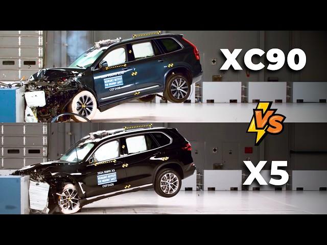   2024 BMW X5 vs. 2024 Volvo XC90: Luxury SUV Crash & Safety Test!