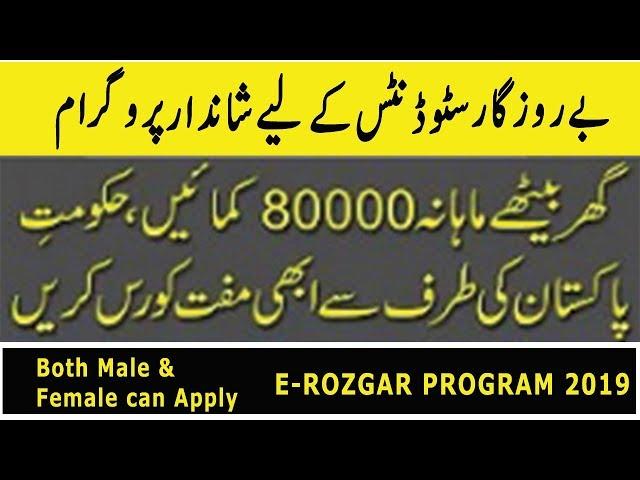 E Rozgar Training Program 2019 || Online Earning || How To Apply Online || By Alpha TV