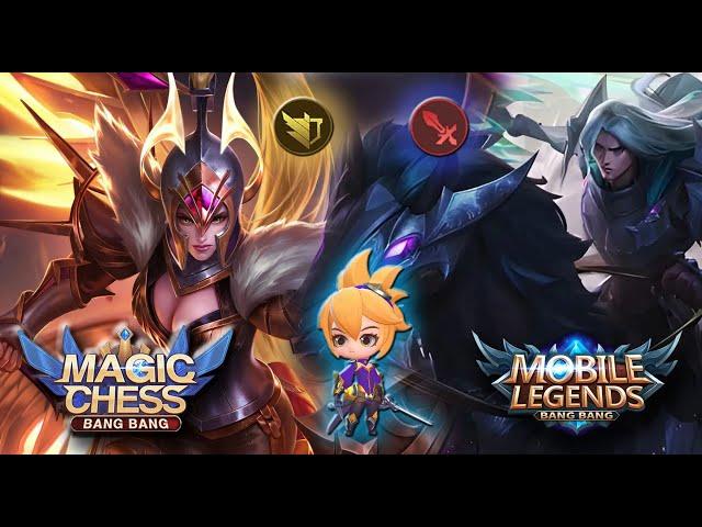 Мастера оружия + Саберы. Магические шахматы Mobile Legends: Волевая победа. Фанни против Ангелы.