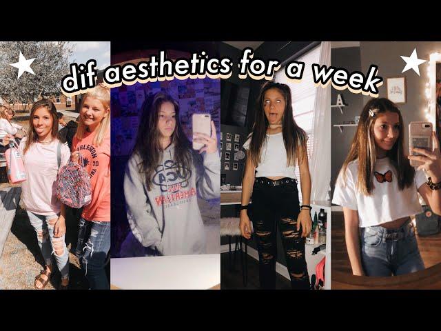 i wore different aesthetics to school for a week