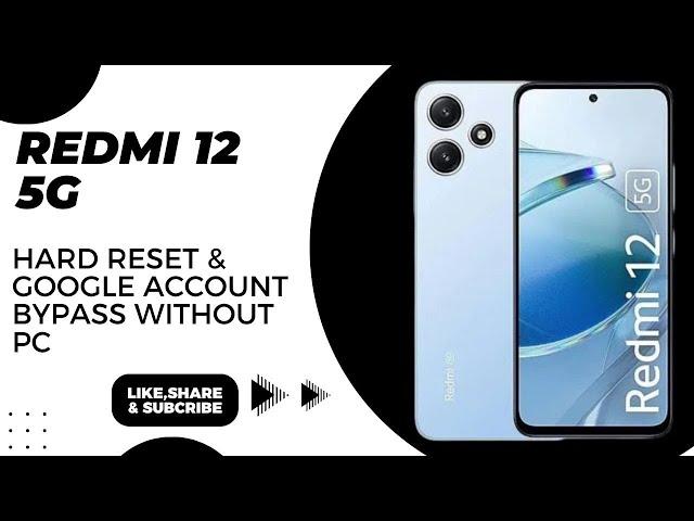 How To Redmi 12 5G Pro Google Acount Remove Without PC #nkmobicare