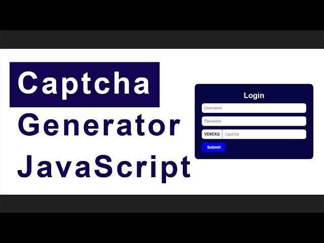 Recaptcha Code Generate Using JavaScript | Captcha Generator JavaScript