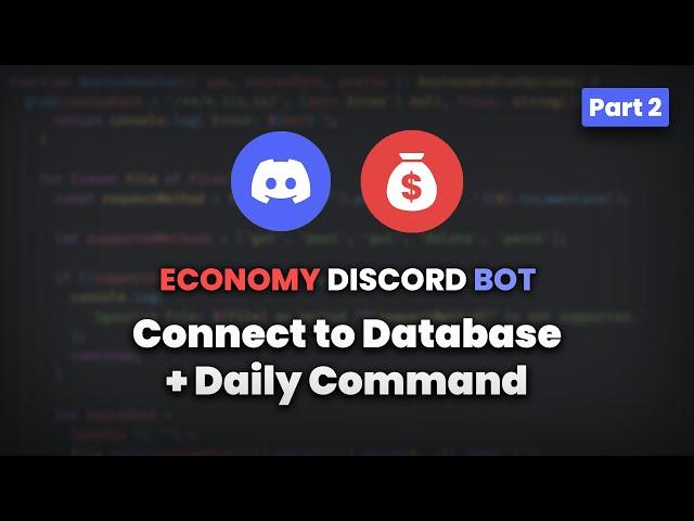 Connect to Database + Daily Command | Economy Discord Bot  (Discord.js v14)