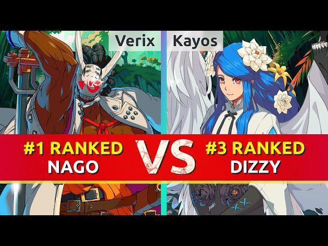 GGST ▰ Verix (#1 Ranked Nagoriyuki) vs Kayos (#3 Ranked Dizzy). High Level Gameplay