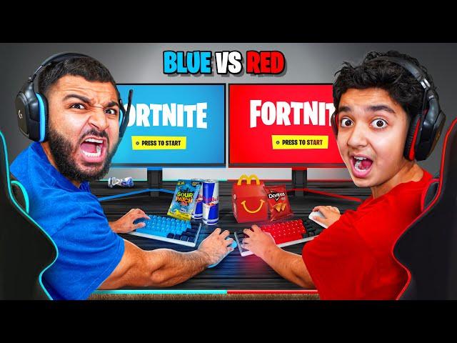 Red Vs Blue Fortnite Gaming Setups.. (LAST TO STOP)