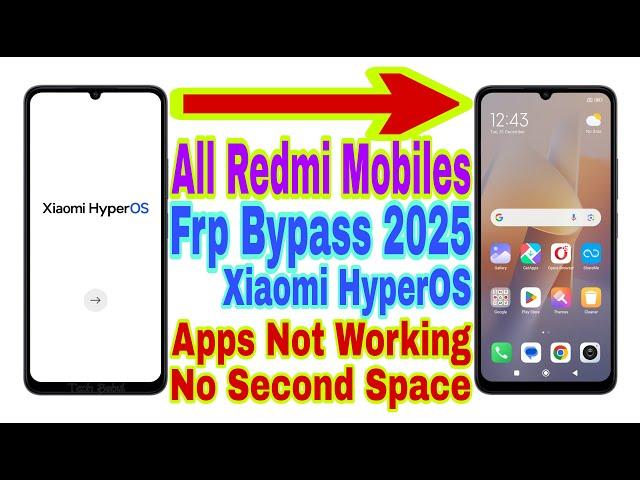 All Redmi Xiaomi HyperOS Frp Bypass | New Trick 2025 | Reset Frp Lock/No Pc/Bypass Google Account
