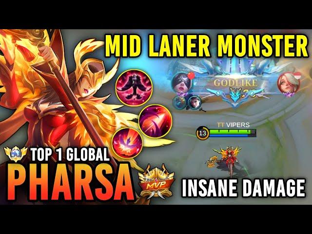 TOP 1 GLOBAL PHARSA BEST BUILD 2023!! TOP 1 GLOBAL PHARSA GAMEPLAY - MOBILE LEGENDS