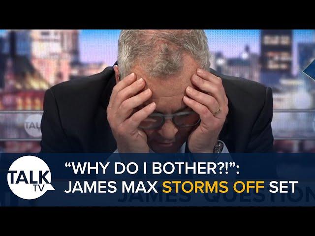 "Why Do I Bother Turning Up?!" James Max Storms Off Set After Losing Temper With Caller