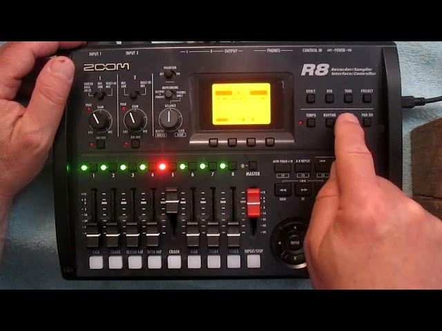 Zoom R8 as a standalone drum machine.