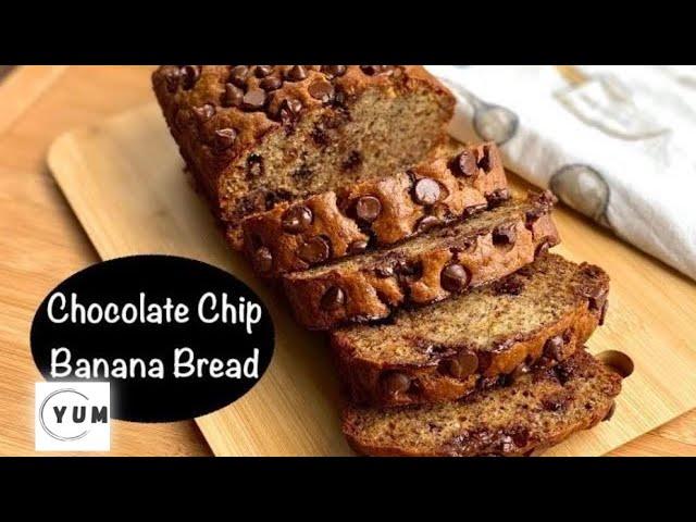 Soft Moist Speckled Chocolate Chip Banana Bread Recipe | How to make  chocolate chip banana bread