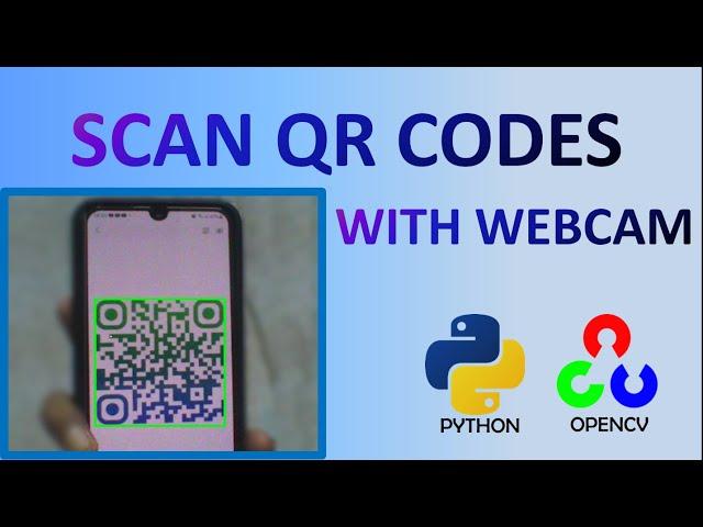 QR code scanning app using webcam in python | python tutorial for beginners | Python basics