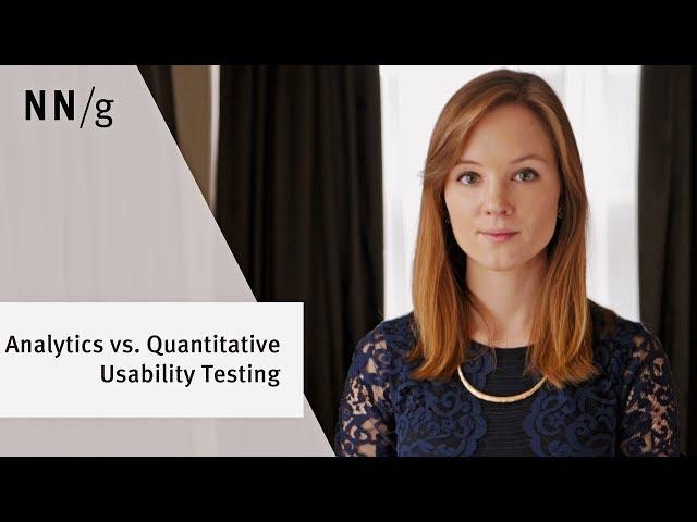 Analytics vs. Quantitative Usability Testing