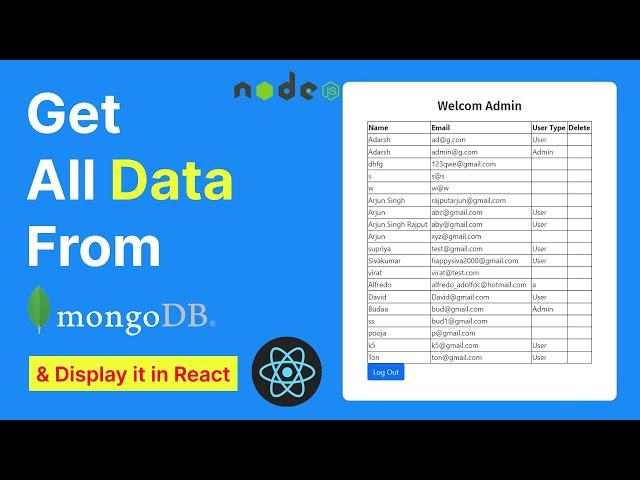 #10 Get/fetch data from mongo db and show it in React JS | Fetch data from mongo | CRUD Mongo Db