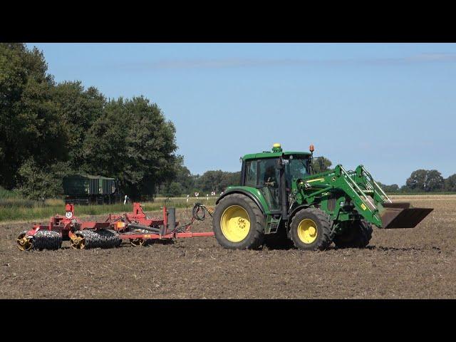 JOHN DEERE 6430 mit einer VÄDERSTAD Rexius 1020 Cambridge Walze / SOUND / 4K